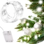 Kép 1/5 - 100 micro LED-es elemes dekor fényfüzér, tündérfény, meleg fehér, 5 m