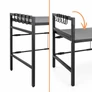 Kép 4/4 - Állítható teleszkópos mikrohullámú sütő állvány, konyhai polc - fekete, 38.5 – 65 cm