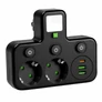 Kép 1/4 - 3 USB-s hosszabbító kábel 5 m, 5 db aljzattal, kapcsolóval, 2500 W 