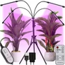 Kép 6/6 - Állványos növénynevelő, palántázó lámpa 4 db LED panellel, vörös-kék fény, időzítő, USB+hálózati adapter