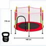 Kép 4/4 - Gyermek kerti trambulin 140cm piros