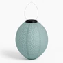 Kép 1/3 - ArtiCasa Ovális napelemes fénynyomat mintás Party LED-es Lampion 29 x 20 cm kék színű 1 db