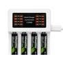 Kép 5/5 - Maxday Akkumulátortöltő AA és AAA újratölthető elemekhez, 4 db 2800 mAh AAA elemmel, USB, C704B3