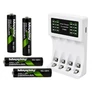 Kép 4/5 - Maxday Akkumulátortöltő AA és AAA újratölthető elemekhez, 4 db 2800 mAh AAA elemmel, USB, C704B3