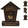 Kép 2/3 - Horganyzott Acél zárható postaláda 37 × 10 5 × 47 cm 2 db kulccsal - sötétbarna