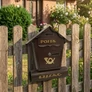 Kép 1/3 - Horganyzott Acél zárható postaláda 37 × 10 5 × 47 cm 2 db kulccsal - sötétbarna