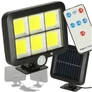 Kép 1/10 - 120 LED-es  reflektor napelemes mozgásérzékelővel