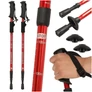 Kép 2/5 - 2 db-os nordic walking túrabot készlet, kiegészítőkkel, 65-135 cm kihúzható, piros