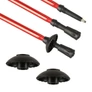 Kép 4/5 - 2 db-os nordic walking túrabot készlet, kiegészítőkkel, 65-135 cm kihúzható, piros