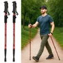 Kép 1/5 - 2 db-os nordic walking túrabot készlet, kiegészítőkkel, 65-135 cm kihúzható, piros