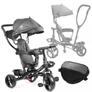 Kép 2/3 - Trike fix lite háromkerekű – 105x94 cm, 1-5 éveseknek, nyomás nélküli kerekekkel, szürke (Kosara sérült)
