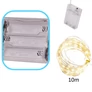 Kép 5/5 - 10 m-es 100 micro LED-es elemes fényfüzér, tündérfény, időzíthető, meleg fehér