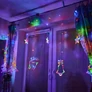 Kép 2/6 - 138 LED-es karácsonyi fényfüggöny rénszarvassal 2,5 m – többszínű, 8 mód, IP44