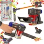 Kép 1/7 - 3 az 1-ben gyerek porszívó cserélhető fejekkel – 78,5 cm, valódi szívóerő, 250 felszívható habgolyóval
