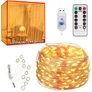 Kép 6/7 - 300 micro LED-es USB-s beltéri fényfüggöny, 8 világítási móddal, távirányítóval, meleg fehér