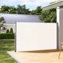Kép 1/6 - LUARO behúzható napellenző 180 x 400 cm bézs színű, oldalsó terasz napellenzője