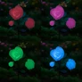 Kép 3/10 - Napelemes LED rózsa 3 virággal, színváltós LED-del, kerti dekoráció, 80 cm magas
