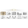 Kép 6/6 - 200 micro LED-es kültéri-beltéri fényfüggöny, hálózati, meleg fehér