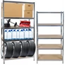 Kép 1/9 - 5 polcos Raktári állvány, 180 x 90 x 40 cm, 175 Kg/polc teherbírással 