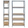 Kép 3/9 - 5 polcos Raktári állvány, 180 x 90 x 40 cm, 175 Kg/polc teherbírással 