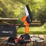 Kép 8/10 - Kraft&Dele Akkus mini láncfűrész, ágvágó, 2 db Li-ion akkuval, 21 V, 1500 mAh