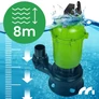 Kép 9/13 - MalTec Darálós búvárszivattyú szennyezett vízhez, IPX8, 18000l/h, 10m kábel, 8m-es merülő mélység, 