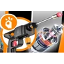 Kép 8/11 - Akkus magasnyomású mosó kompresszor 2 db 24V akkumulátor, 38 bar, 250l/H