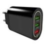 Kép 2/4 - 3 USB kimenetes fali adapter karácsonyi fényfüzérekhez, fekete