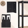 Kép 5/8 - 5 polcos Raktári állvány fém horganyzott acél salgópolc 150 x 75 x 30 cm 175 Kg/polc teherbírással fekete