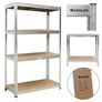 Kép 1/7 - 4 polcos Raktári állvány salgópolc 150 x 75 x 30 cm 150 Kg/polc teherbírással