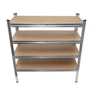 Kép 4/7 - 4 polcos Raktári állvány salgópolc 150 x 75 x 30 cm 150 Kg/polc teherbírással
