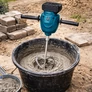 Kép 6/8 - Akkus elektromos beton és habarcskeverő, 2 db földfúrószárral 64-77 cm, 2 db  3000 mAh Li-ion akksival