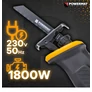 Kép 2/13 - Powermat orrfűrész, PM1278,1800 W, fa, acél, alumínium és műanyag vágására, 20 db fűrészlappal