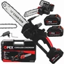 Kép 1/10 - OpexTools Akkus láncfűrész 2 db 21V 3.0Ah akkuval, szénkefementes motorral, 12"