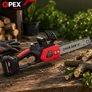 Kép 2/10 - OpexTools Akkus láncfűrész 2 db 21V 3.0Ah akkuval, szénkefementes motorral, 12"