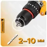 Kép 8/10 - Powermat Akkus fúrócsavarozó, 2 db akksival, 40 Nm, 10 mm-es gyorskioldó tokmány, Fúrószárral bit fejekkel, PM-WA-16,8V-1,5M