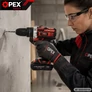 Kép 10/11 - OpexTools Akkus fúrócsavarozó, 2 db akksival, 21 V, 30 Nm, 10 mm-es gyorskioldó tokmány, fúrószárakkal