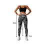 Kép 3/12 - Női márvány push-up magas derekú has és fenék formáló fitnesz leggings S/M, szürke