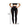 Kép 7/10 - Női push-up magas derekú has és fenék formáló fitnesz leggings L/XL, fekete 14673