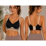 Kép 6/12 - Női varrásmentes, push-up sportmelltartó formáló párnákkal, L méret, fekete