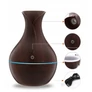 Kép 2/4 - Tulipán alakú mini párologtató USB-vel, 7 színben világít, 200 ml-es tartály, sötétbarna
