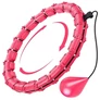 Kép 2/5 - Karcsúsító hulahopp karika súllyal és fém csapággyal, 46 cm, pink