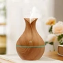 Kép 8/8 - Tulipán alakú mini párologtató USB-vel, RGB színes, ultrahangos, világosbarna, ST