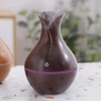Kép 5/8 - Tulipán alakú mini párologtató USB-vel, RGB színes, ultrahangos, sötétbarna, ST