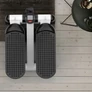Kép 3/6 - Otthoni Stepper állítható ellenállással csúszásmentes pedálokkal, LCD kijelzővel és rugalmas kötelekkel a karok edzéséhez, fekete-fehér