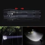 Kép 6/8 - Extra erős vízállló taktikai CREE-XML-T6 L2 LED zoom katonai zseblámpa USB-s 5 világítási móddal E342