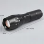 Kép 7/8 - Extra erős vízállló taktikai CREE-XML-T6 L2 LED zoom katonai zseblámpa USB-s 5 világítási móddal E342