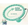 Kép 6/8 - Állítható Karcsúsító hulahopp karika súllyal és fém csapággyal, 55-132 cm, zöld, RT
