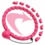 Kép 2/10 - Karcsúsító hulahopp karika súllyal és fém csapággyal, pink, Rg