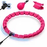 Kép 3/10 - Karcsúsító hulahopp karika súllyal és fém csapággyal, pink, Rg